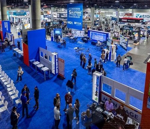 GlassBuild America trade show floor