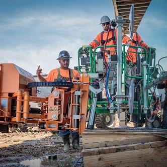 glaziers at construction site